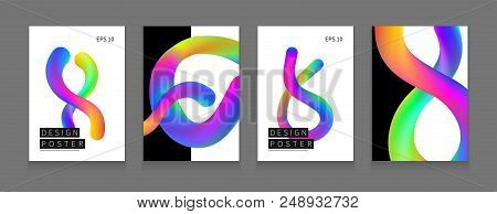 Stock Vector Illustration Liquid Color Shapes For Composition Backgrounds. Trendy Abstract Covers. F