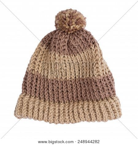 Close Up Color Woolhat, Isolated On White Background