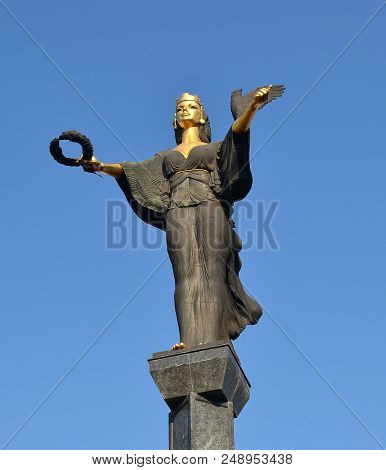 Sophia, Bulgaria, July 2018. Monument In Honor Of The Pagan Goddess Sophia The Wise, The Patroness O