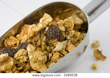 Scoop von gesunden, organische granola