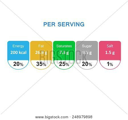 Nutrition Facts Information Vector Illustration On White Background