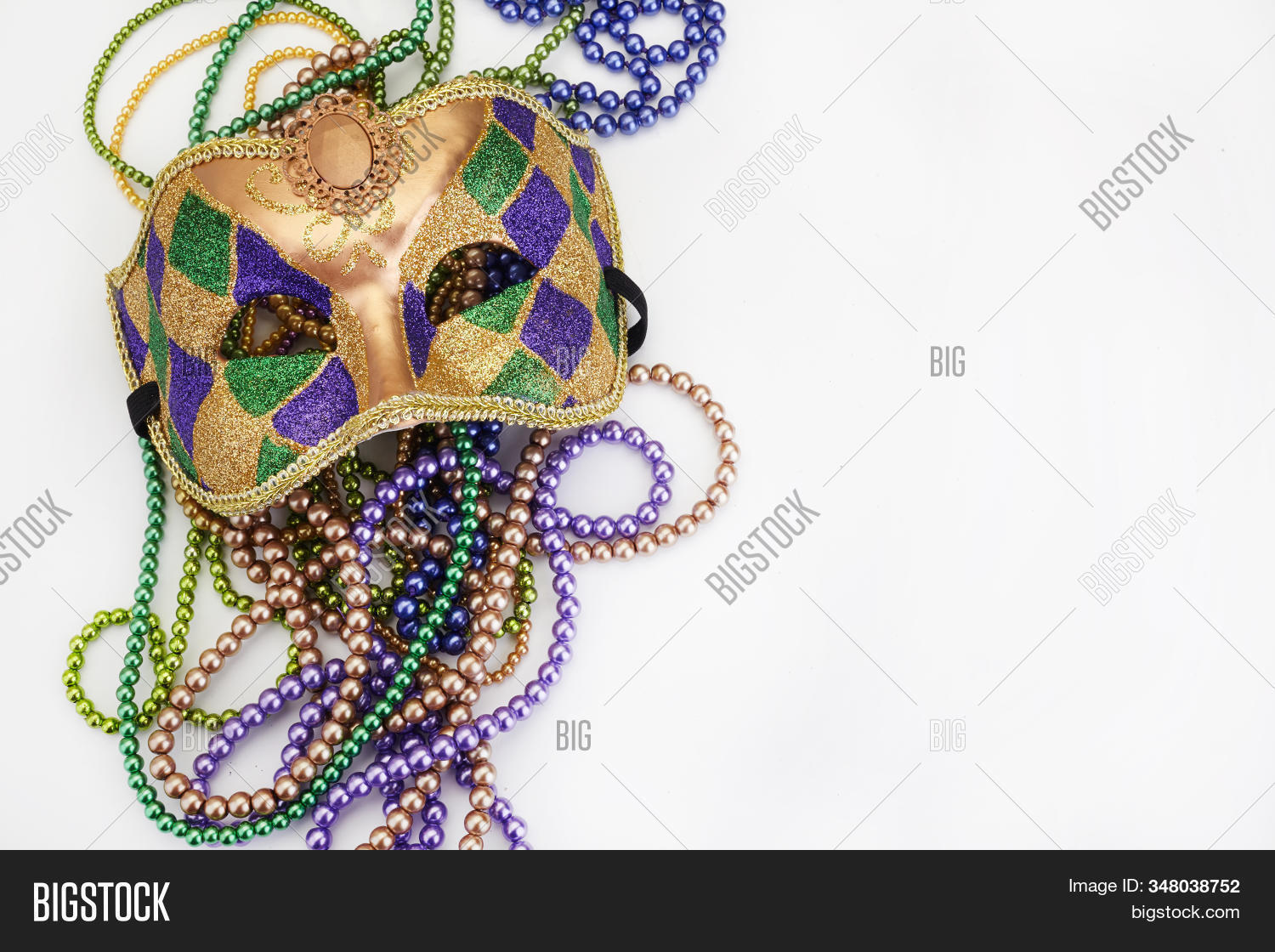 Mardi Gras Mask Beads Image & Photo (Free Trial) Bigstock