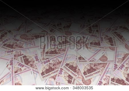 A Sarospatki Var Building On Hungary 500 Forint 1993 Banknote Pattern