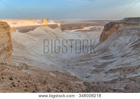 The Ustyurt Plateau. District Of Boszhir. The Bottom Of A Dry Ocean Tethys. Kazakhstan. Selective Fo
