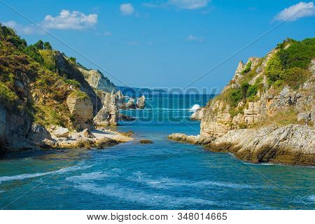 Looking Out Onto The Black Sea At Kilimli Bay, Near Agva, Sile, In North West Turkey