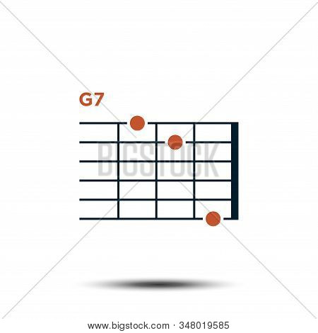 G7, Basic Guitar Chord Chart Icon Vector Template