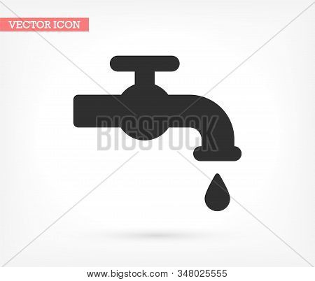 Kitchen Faucet Iconvector Icon , Lorem Ipsum Flat Design