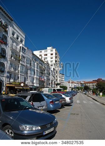 Cars On The Streets Of Castro Urdiales, Spain