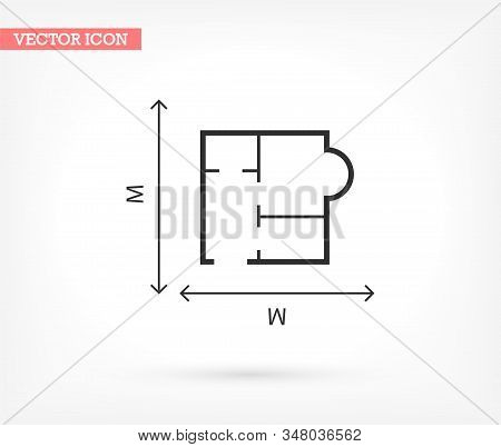 House Size Iconvector Icon , Lorem Ipsum Flat Design
