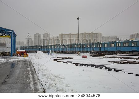 Subway Train Service Depot. Moscow, Russia