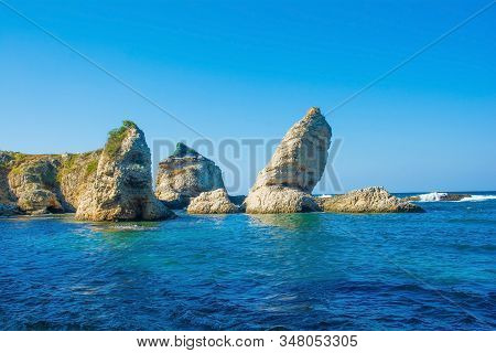 Islands Off The Black Sea Coast At Kilimli Bay, Near Agva, Sile, In North West Turkey
