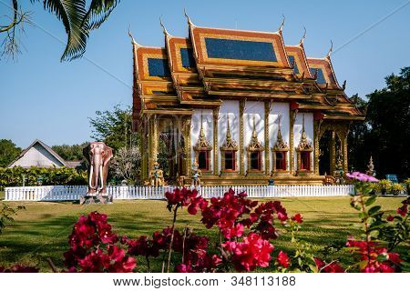 Khuk Khak Temple , Khao Lak Thailand, Buddhist Temple Khuek Khak Temple On A Sunny Day