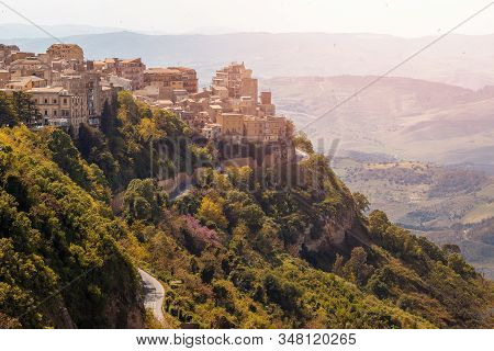 Castello Di Lombardia In Enna Sicily, Italy
