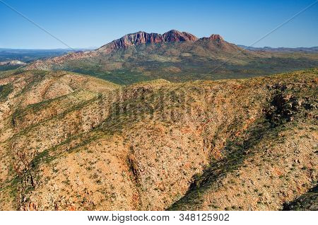 Aerial Of Mount Sonder One Of The Highest Peaks In The Macdonnell Ranges