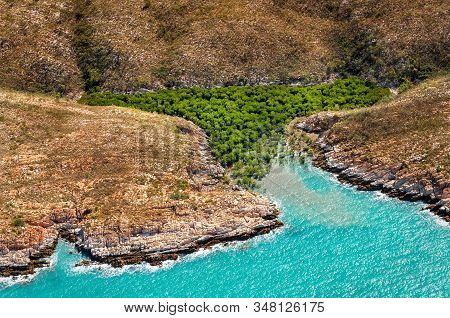 Aerial Of The Rugged And Colourful Coastline At King Sound In The Kimberley