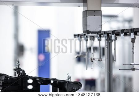 Close Up Of Professional Automatic 3d Measuring System Machine For Plastic Moldings, Industrial And 