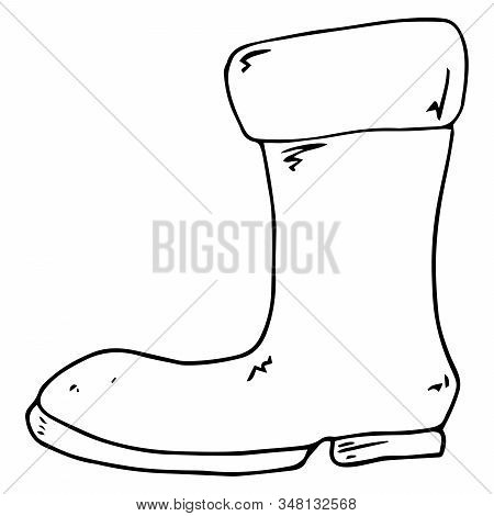 Garden Rubber Boots. Vector Illustration Of Rubber Boots. Spring Rubber Boots For Gardening.