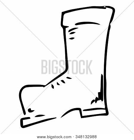 Garden Rubber Boots. Vector Illustration Of Rubber Boots. Spring Rubber Boots For Gardening.
