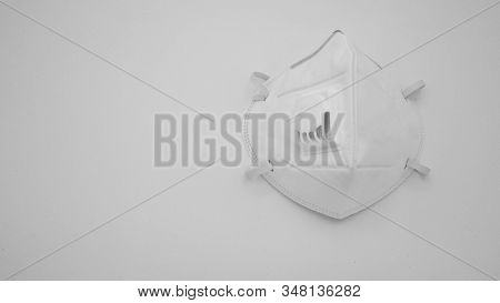 N95 Mask Help To Protect Dust And Corona Virus Or Other Particle, Put On White Background.