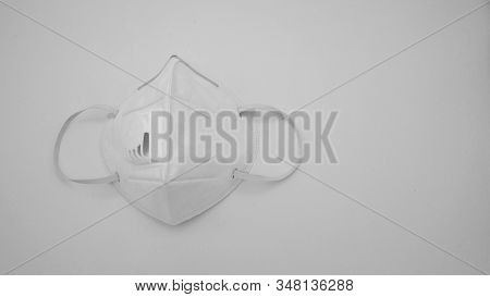 N95 Mask Help To Protect Dust And Corona Virus Or Other Particle, Put On White Background.