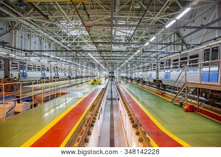Subway Train Service Depot. Moscow, Russia