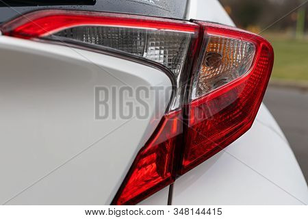 Close Up Picture Of A Cars Tail Light