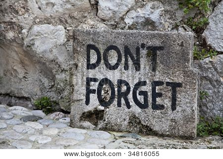 Don't Forget Sign