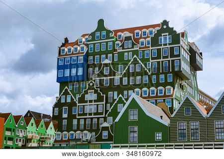 Zaandam Netherlands - April 23, 2017: Modern architecture in Zaandam.