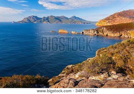 View From Cape Tourville Along The Coastline Of Freycinet National Park
