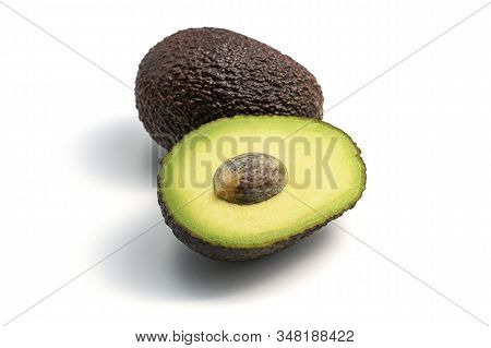 Hass Avocado Grade Isolated On White Background