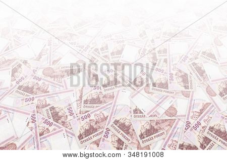 A Sarospatki Var Building On Hungary 500 Forint 1993 Banknote Pattern