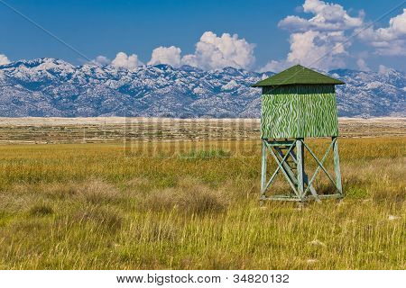 Hunter High Stand sull'isola di Pag