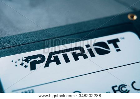27 June 2019 Bishkek, Kyrgyzstan: Ssd. Storage Solid-state Drive. Solid State Drive White Patriot.