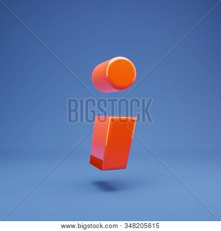 Lush Lava 3d Semicolon Symbol. 3d Rendering. Best For Anniversary, Birthday Party, Celebration.