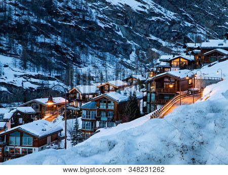 amazing view of Matterhorn peak from Zermatt
