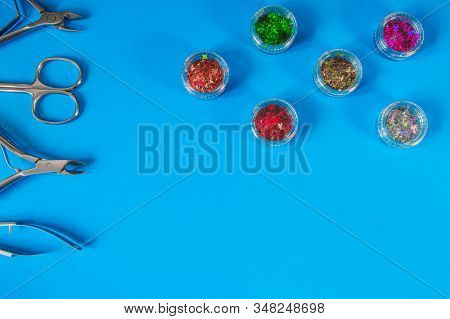 A Set Of Cosmetic Tools For Manicure And Pedicure