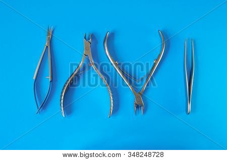 A Set Of Cosmetic Tools For Manicure And Pedicure