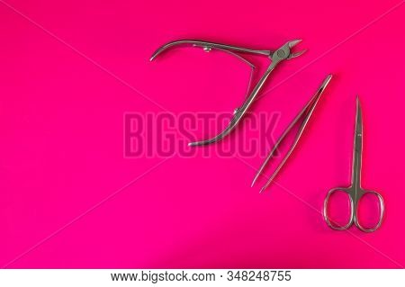 A Set Of Cosmetic Tools For Manicure And Pedicure