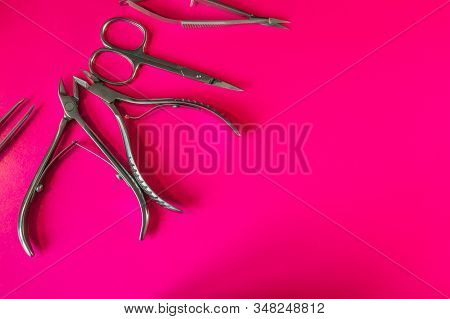 A Set Of Cosmetic Tools For Manicure And Pedicure