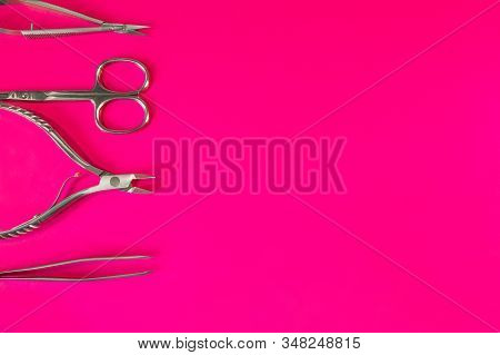 A Set Of Cosmetic Tools For Manicure And Pedicure
