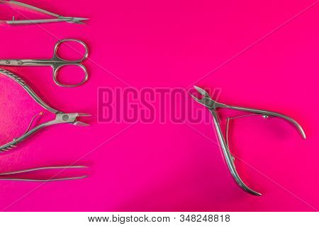 A Set Of Cosmetic Tools For Manicure And Pedicure