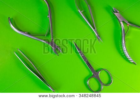 A Set Of Cosmetic Tools For Manicure And Pedicure