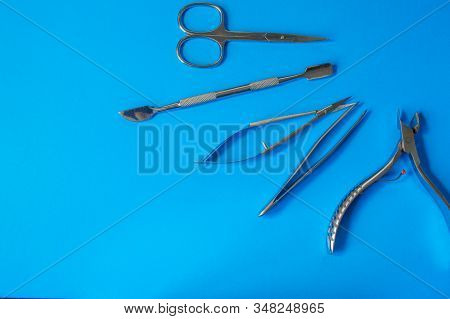 A Set Of Cosmetic Tools For Manicure And Pedicure
