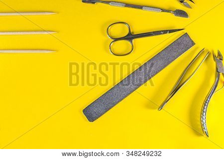 A Set Of Cosmetic Tools For Manicure And Pedicure
