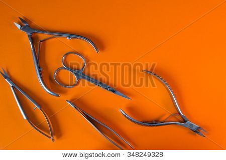 A Set Of Cosmetic Tools For Manicure And Pedicure