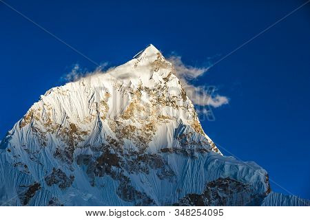 View Of The Lhotse Peak From Kala Patar Mount. Nepal