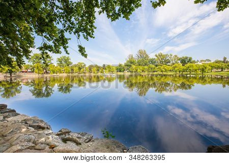 Alta Gracia Argentina January 24 The Tajmar Lake Sited In The Center Is An Artificial Lake Built In 