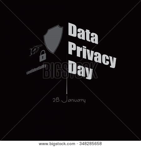 Banner For Data Privacy Day. Vector Illustration