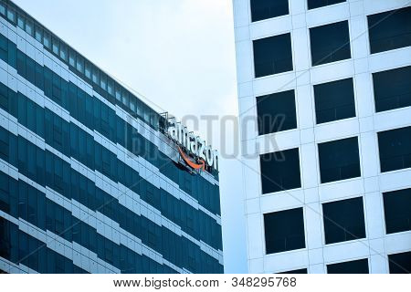 Pasay, Ph - Dec. 7: Amazon Building Facade On December 7, 2019 In Pasay, Philippines.