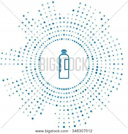 Blue Line Industrial Gas Cylinder Tank For All Inert And Mixed Inert Gases Icon Isolated On White Ba
